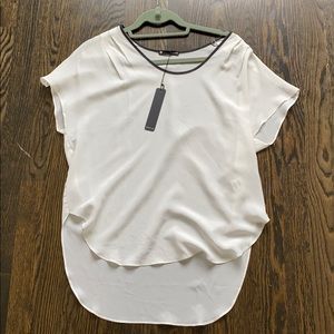 NWT Krisa Silk high-low Blouse